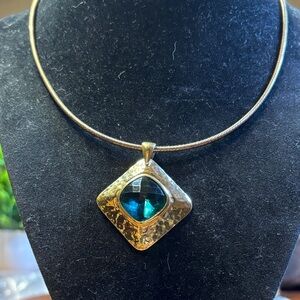 925 gold vermeil & Elbaite necklace & pendant